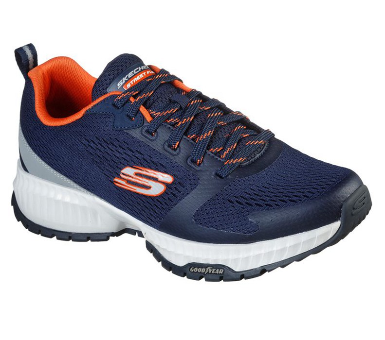 Skechers Street Flex - Eliminator - Mens Sneakers Navy/Orange [AU-XZ5728]